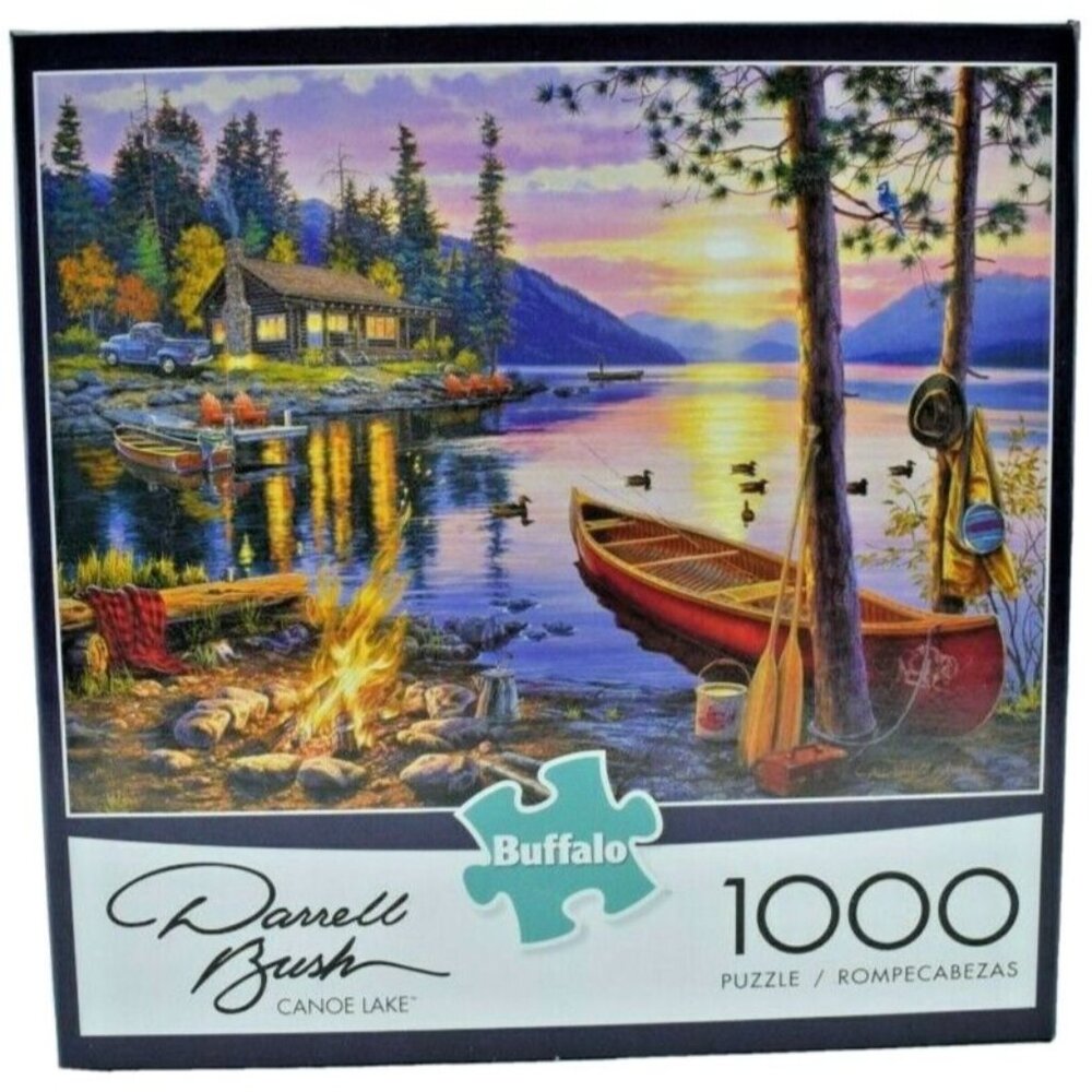 Buffalo Games Darrell Bush Canoe Lake Scenic View 1000 Piece Jigsaw Puzzle New